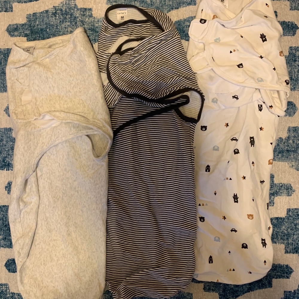 Carter’s swaddle sleep sacks (set of 3)